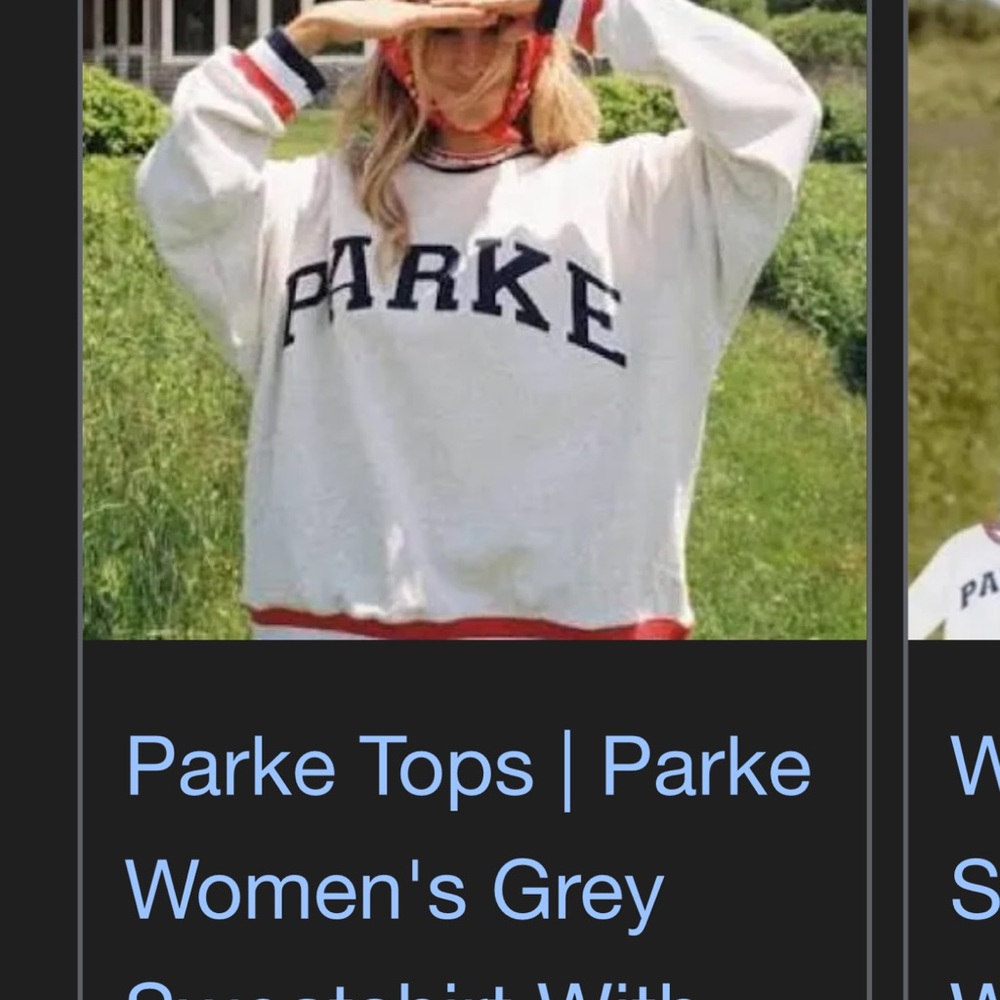 Parke Women's Gray Sweatshirt L/XL
